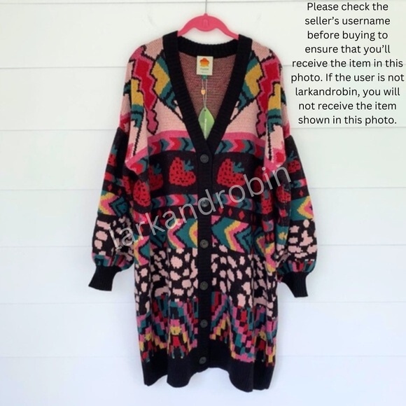 NEW Farm Rio Crazy Mix Cardigan Small - Picture 15 of 17